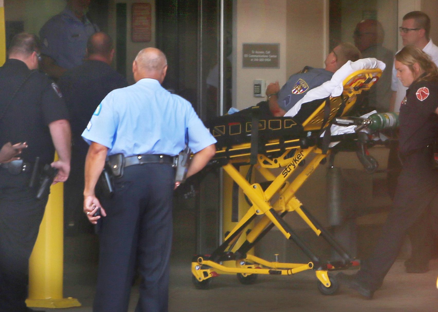 Motorcycle cops injured in Langsdorf motorcade